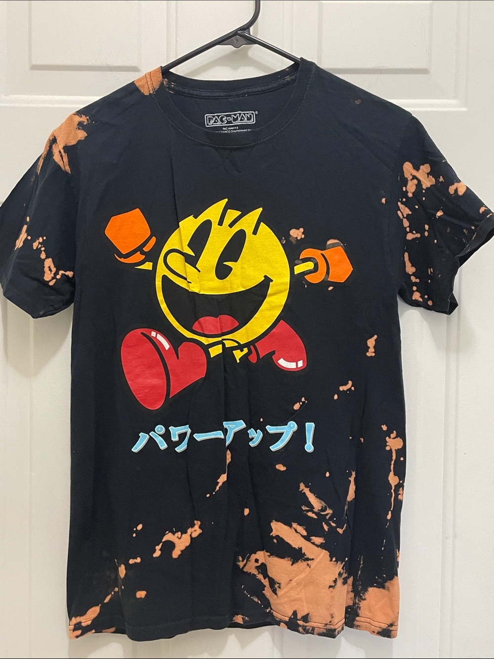 Pac-Man Black Graphic Tee with Yellow & Red Print